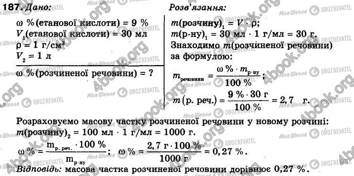 ГДЗ Хімія 8 клас сторінка 187